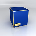 Luxury Tea Canister in Blue Box with Gold Trim Open Design and Greeting Card