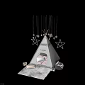 Cozy Kids Teepee with Logan Name Star Decorations on Furry Rug and Bunny Toys