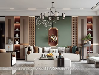 New Chinese Living Room 3d model