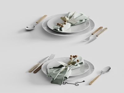 HERMES Modern Tableware Plate 3d model