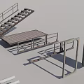 Industrial Metal Equipment Components Including Stairs Railings Platforms And Pipes For Factories