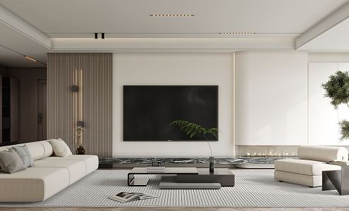 modern living room 3d model