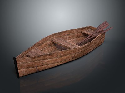 Modern Boat Small Boat Small Wooden Boat Fishing Boat Speedboat 3d model