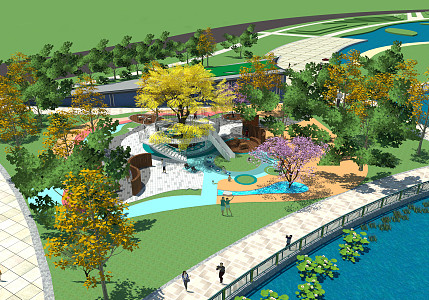 Modern Park Children's Sports Park 3d model