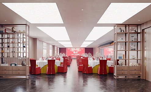 New Chinese Banquet Hall 3d model