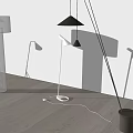Modern Floor Lamps With Various Sleek Contemporary Designs For Interior 3d model