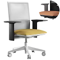 Modern Office Chairs with Mesh Backs Colored Seats Swivel Bases and Ergonomic Design