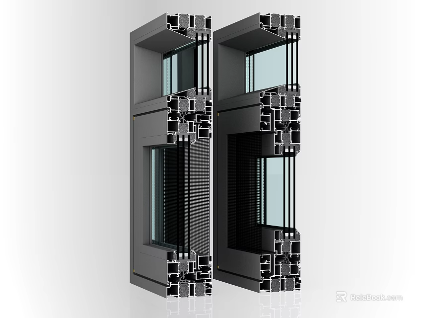 Hardware Tools Metal Frame Structures With Connector Components And Glass Window Fittings 3d model 