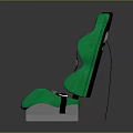 Sporty Black And Green Car Seat With Four Point Harness Design For Vehicles