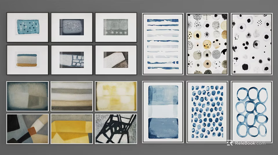 Modern Open Kitchen Interior Design With Island Counter And Appliances 3d model