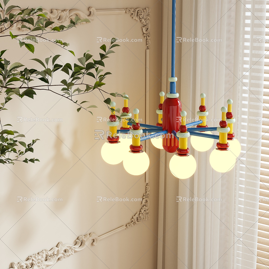 Memphis Chandelier 3d model