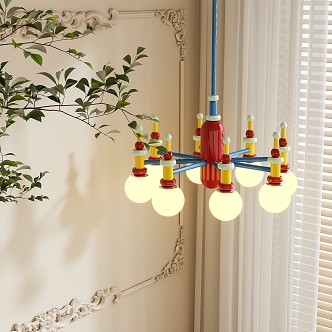 Memphis Chandelier 3d model