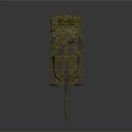 Modern Camouflaged Military Tank With Long Gun Barrel Heavy Tracks And Turrets