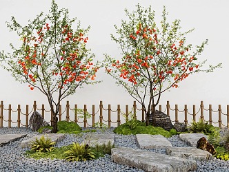 Bluestone Landscape Ting Step Apple Tree Garden Tree Landscape Tree Micro Terrain 3d model