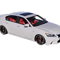 Stylish Lexus White Sedan With Red Interior Black Rims And Sunroof