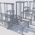 Advanced 3D Architectural Modeling Equipment for Structural Wireframe Design and Building Framework