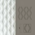 White 3D Textured Wall With Wavy Pattern And Modern Decorative Design
