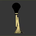 High Quality Golden Horn Shaped Commercial Equipment With Black Top And Reflective Metallic Surface