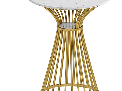 Modern Coffee Table With White Marble Top And Gold Metal Frame Design 3d model