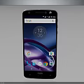 Moto Modern Smartphone With Screen Display Time Weather And App Icons