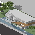 Modern Sales Office Architecture Commercial Architecture Exhibition Art Gallery Architecture 3d model