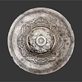 Silver Sculpture With Intricate Dragon Carving And Ornate Base Patterns
