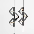 Modern Geometric Shelving Unit Wall Mounted With Multiple Layers For Storage And 3d model