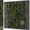 Vertical Garden Wall Decor With Various Green Plants 3d model