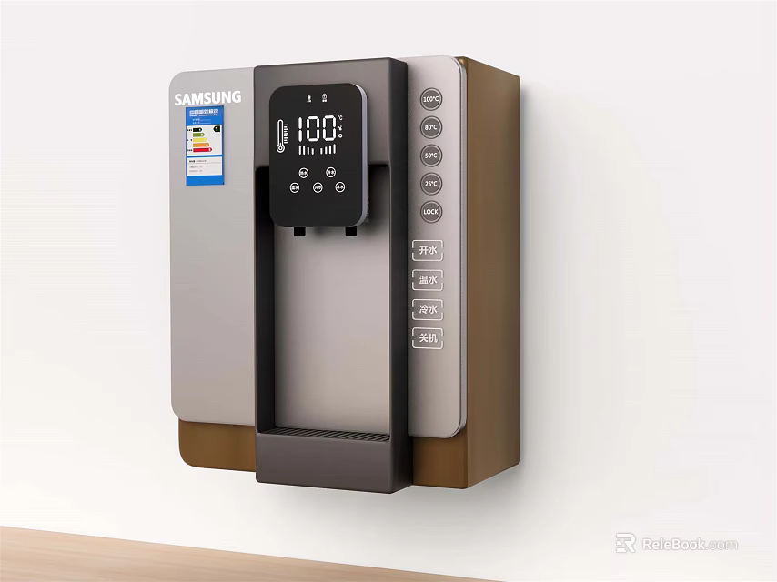 Samsung Wall Mounted Water Dispenser With Digital Display For Daily Use And Temperature Control 3d model 
