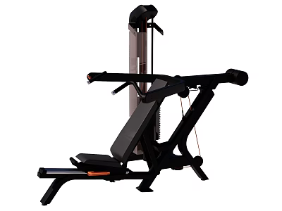 Seated Chest Press Fitness Machine with Adjustable Seat and Weight Stack for Strength Training 3d model
