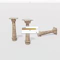 modeling stone column constructional column 3d model