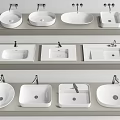 Modern Ceramic Washbasins With Various Shapes And Designs For Bathroom Interiors