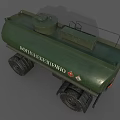 Green Industrial Tanker Truck With Large Tires Liquid Storage And Side Ladder