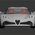Silver Sports Car With Sleek Aerodynamic Design Red Interior Alloy Wheels And Red Brake Calipers