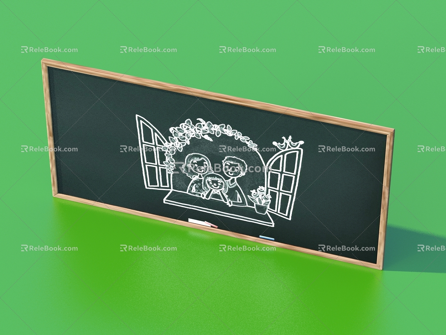 Billboard shop signboard blackboard graffiti wall chalk drawing small blackboard model