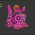 Colorful Decorative Furniture With Unique Eye Ear Design And Artistic Patterns