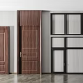 Jianou swing door and window combination 3d model