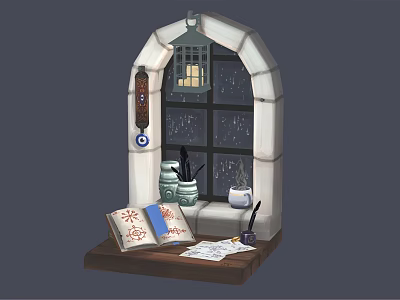 Modern windows magic windows 3d model