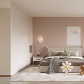 Modern Children's Room Cream Master Bedroom Master Bedroom Second Bedroom Guest Bedroom 3d model