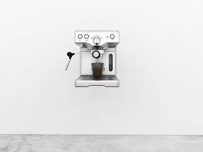 Modern Stainless Steel Coffee Machine As Essential Kitchen Appliance For Home Use 3d model