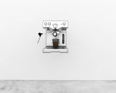 Modern Stainless Steel Coffee Machine As Essential Kitchen Appliance For Home Use 3d model