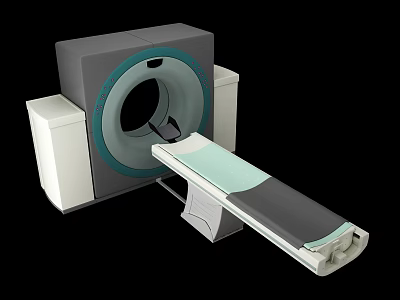 Advanced Modern Medical CT Scanner With Sliding Table And Circular Opening 3d model