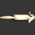Game Movie Fox Character with Big Ears Beige And White Ceramic Design