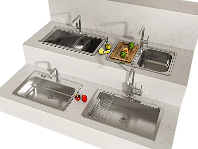 Vegetable washing basin 3d model