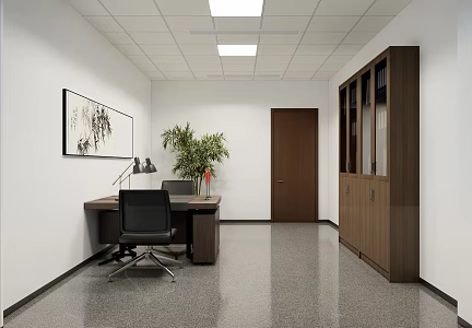 Modern Office Single Office 3d model