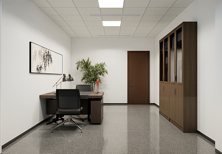 Modern Office Single Office 3d model