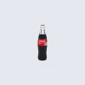 Coca Cola Glass Bottle With Red Label Containing Carbonated Dark Beverage For Daily Use