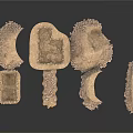 Handcrafted Clay Artifacts With Textured Surfaces And Various Shapes