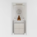 New Chinese Buddhist Cabinet Simple Shrine 3d model