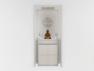 New Chinese Buddhist Cabinet Simple Shrine 3d model